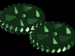 Herringbone Gears with Spokes