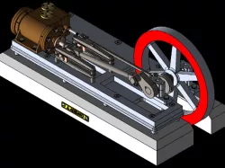 Horizontal mill steam engine
