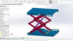 Hydraulic Scissor Lift Mechanism In Solidworks | Project