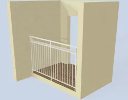 Iron grill with small counter (Grade de ferro com balcão)