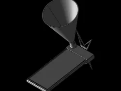 Mobile stand with charging slot and loud audio out