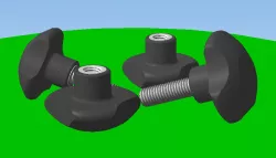 Plastic handle nut-screw