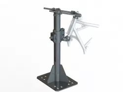 Rack for assembling a motorcycle frame