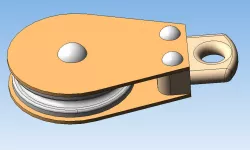 Rigging hanger block, d45mm pulley for d4mm rope