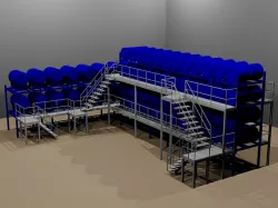 SERVICE PLATFORM FOR CHEMICAL TANKS