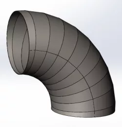 Sheet metal elbow