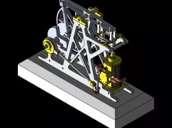 SINGLE CYLINDER BALANCE BEAM STEAM ENGINE DSIGNED