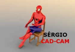 Sitted Spiderman Sérgio CAD CAM