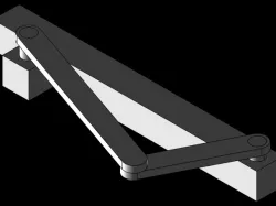 Slider Crank Mechanism or a Three bar Linkage Mechanism.