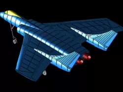Vought F7U-3 Cutlass Aircraft Solid Assembly Model (Alibre)