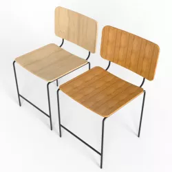 Wood +Metal Chair Design