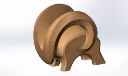 Скульптура. Козел. / Sculpture. Goat.