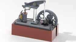 1 CYLINDER BALANCED BEAM STEAM ENGINE