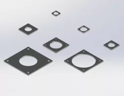 Assembly of NEMA 8-42 Stepper Motor Frame Reference Mounting Plates, Configurable Design Table
