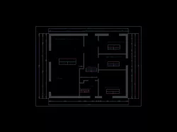 AutoCad House top view draft