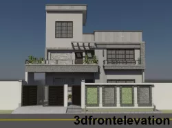 Best Front Elevation of House Design | 3d model download