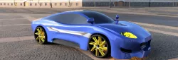 blue modern car