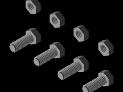 bolts with nuts