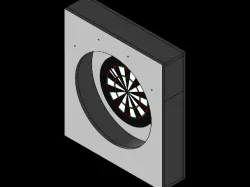 Dart board surround lightning and cameras