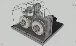 Drive unit (using servo motor and timing belt)
