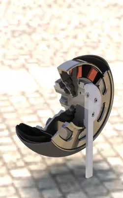 Electric motorcycle wheel with CVT