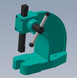 Hand press machine, 3D CAD Model Library