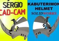 Kabuterimon helmet Sérgio CAD CAM