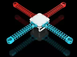 PLUS-CONFIGURATION QUADCOPTER FRAME