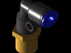 Push in fitting L G1/4 hose 4 mm