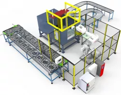 Robotic cell for Broaching Machine