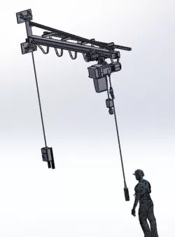 Rotating Wall Mounted Crane 500 Kg.