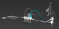 Single and fourfold euro sockets.