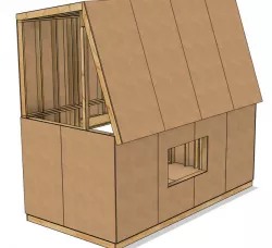 Small wood frame house