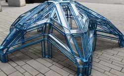Star shaped pipe frame dome structure