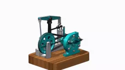 Steam Engine with Horizontal Beam and Centrifugal Pump