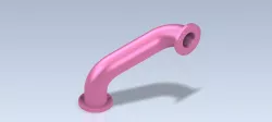 Studycadcam 3D CAD Exercise 80/ curve pipe with flanges Autodesk Inventor Pro
