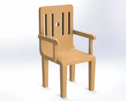 WOODEN CHAIR BASIC STATIC SIMULATION