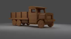 Wooden Flatbed Truck