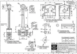 2D piston and connecting rod