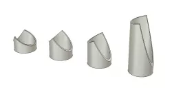 76,5mm (3") cut template for 3d printing