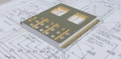 Apollo DSKY (Display Keyboard) - 2004968 Housing, Front