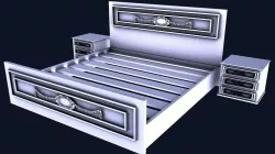 BED FRAME AND BED SIDE DRAWERS MICHEL MAN