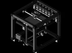 Blackbox 3D printer during build
