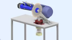 Circular saw pneumatic automation