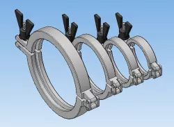 Clamp for quick connection of low pressure pipes