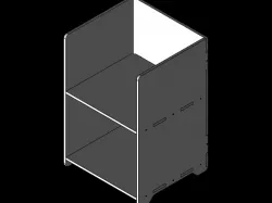 CNC Cut Printer Side Table