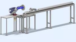 Cutting thin bars by pneumatic actuator