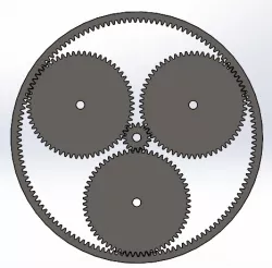 Epicyclic gear planetary - Epicicloidal con tres satélites