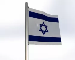 Flag on pole