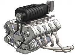 Generic Supercharged DOHC V8 Engine